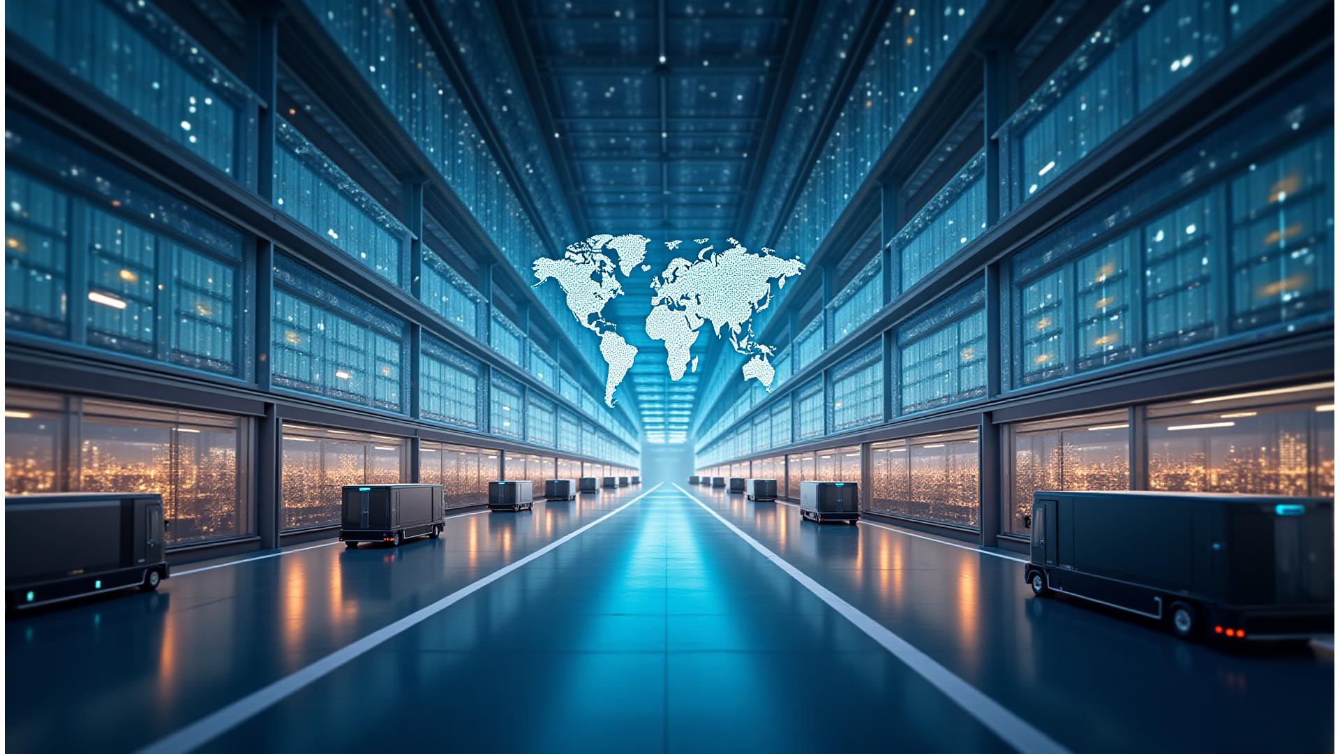 글로벌 물류 허브와 최첨단 기술이 결합된 모습