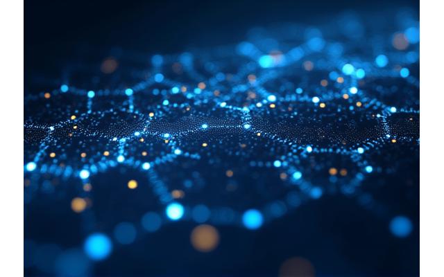 블록체인 네트워크와 연결된 공급망 시각화