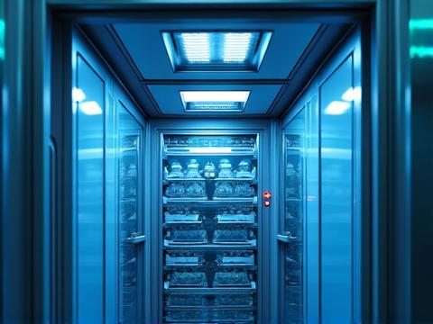 온도 조절이 엄격히 유지되는 콜드체인 물류 트럭 내부